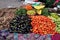 Selling fruit and vegetables by the side of the road in Jaipur