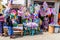 Selling handmade kites on All Saints Day, Santiago Sacatepequez, Guatemala