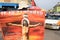 Selling Jesus posters on African street