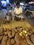 Selling sweet potatoes at night in Mumbai.