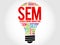 SEM (Search Engine Marketing) bulb