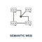 Semantic Web flat icon. Colored element sign from market integration collection. Flat Semantic Web icon sign for web