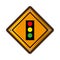 Semaphore traffic light isolated icon