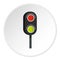 Semaphore trafficlight icon circle
