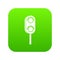 Semaphore trafficlight icon digital green