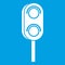 Semaphore trafficlight icon white