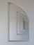 Semi arched openings in white stucco finished walls in diminishing perspective