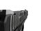 Semi automatic modern handgun - extreme closeup shot - left side