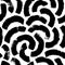 Semi circles brush strokes vector seamless pattern
