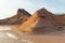 Semi-desert Bardenas Reales, eroded mountains, Natural Park and