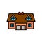 Semi-detached house icon, vector illustration