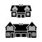 Semi-detached house icon, vector illustration