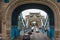 Semi-detailed view when crossing the Tower Bridge, London, England