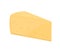 Semi-hard cheese with eyes, gouda, tomme or havarti, vector Illustration on white background