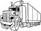 Semi Large truck cartoon Vector Clipart