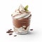 Semi-realistic Chocolate Mousse With Whipped Cream