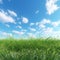 Semi-realistic Grass Sky Scene With Delicate Octane Rendered Landscapes