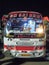 Semi sleeper & sleeper coach bus at Sagar on India