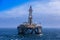 The semi-submersible drilling rig Transocean Prospekter in the North Sea