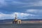 Semi Submersible Oil Rig at Cromarty Firth in Invergordon