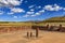 Semi-Subterranean Temple at Tiwanaku archeological site, Bolivia