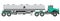 Semi Tanker Truck or Tank Trailer 18 Wheeler vector