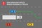 Semi-trailer overtaking or passing rules on the road. Give enough space when passing a truck.