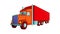 Semi trailer truck icon animation