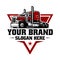 Semi truck 18 wheeler freight logo. Best for trucking and freight related industry