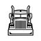 Semi truck 18 wheeler trucker front view vector isolated