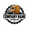 Semi truck 18 wheeler trucking ready made logo design