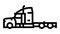 semi truck construction car vehicle line icon animation