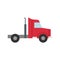 Semi truck icon. Classic tractor truck. Truck with sleeper cab and fifth wheel