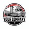 Semi truck logo. Trucking company logo. Premium logo vector isolated