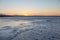 Semiahmoo Bay winter sunrise, ripples and birds, White Rock, Canada