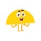 Semicircle math shape character, funny object