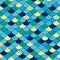 Semicircles seamless pattern. Tile or fish scale