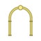Semicircular arch icon, flat style