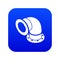 Semicircular pipe icon blue vector