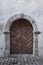 Semicircular wooden antique door