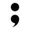 semicolon icon vector