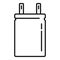 Semiconductor capacitor icon outline vector. Electric component