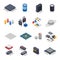 Semiconductor Components Icon Set