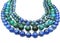 Semigem necklace with bright crystals jewelry