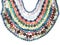 Semigem necklace with bright crystals jewelry