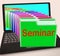 Seminar Folders Laptop Show Convention Presentation Or Meeting