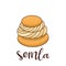 Semla Samlor is a traditional sweet bun from Scandinavia and the Baltic countries.