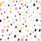 Semless colorful hand drawn pattern with dots. Abstract childish texture for fabric, textile, apparel. Vector illustration