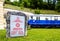 SEMMERING, AUSTRIA, OCTOBER 3, 2015: View of a blue locomotive in front of the main train station in semmering which is