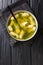 Semolina Dumpling Soup Griessnockerlsuppe very delicious are these dumplings in clear vegetable soup close-up in a plate. Vertical